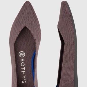 NWOB Rothy’s The Point Flat in Mink Brown Size 7 Retired Color